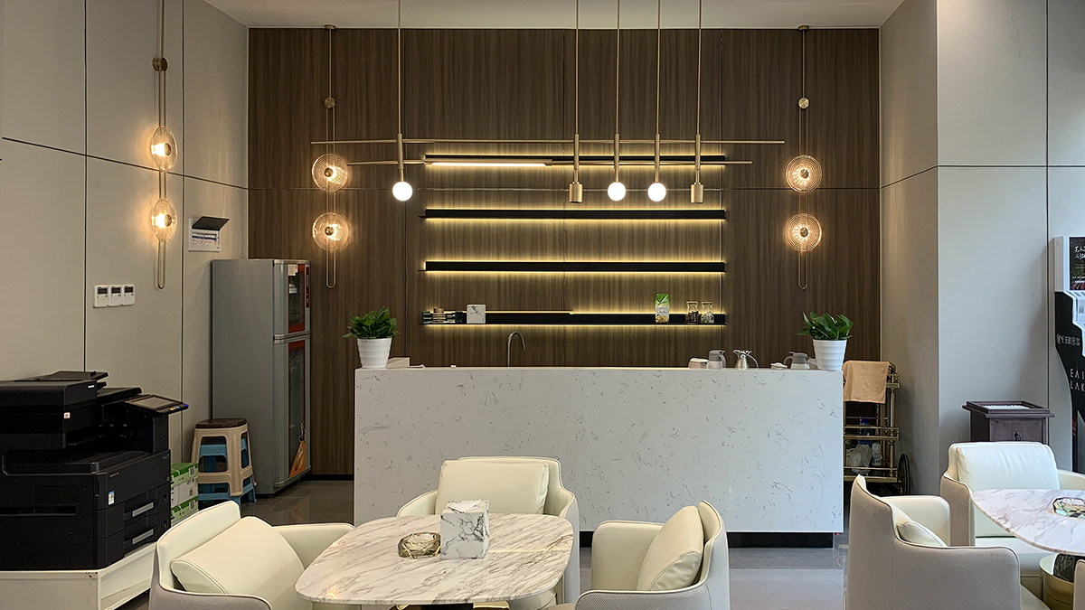 成都中港置业售楼部大厅装修效果图1