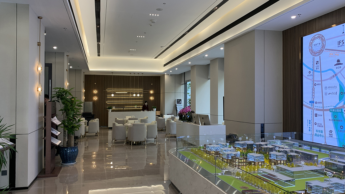 成都中港置业售楼部大厅装修效果图9